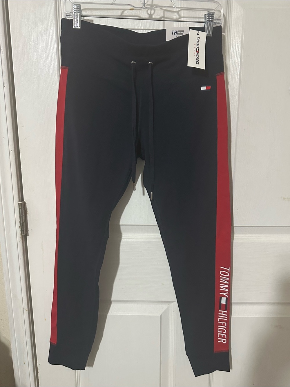 Tommy Hilfiger Black with Red Side Panels sports